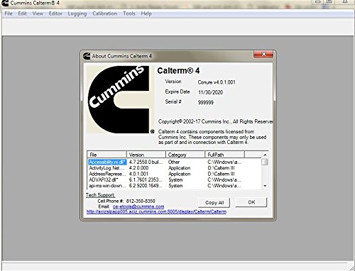 Cummins engine programming tool calterm